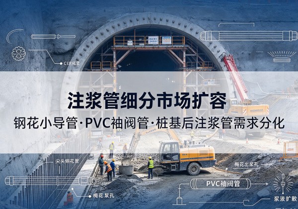 鄂州注浆管细分市场扩容，隧道钢花小导管、PVC 袖阀管、桩基后注浆管需求分化